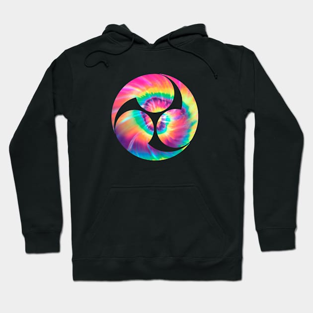 Taiko Mitsudomoe Symbol Tie Dye Hoodie by BonnaVida